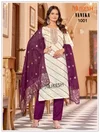 Vanika By Banwery Roman Silk Work Kurti With Bottom Dupatta